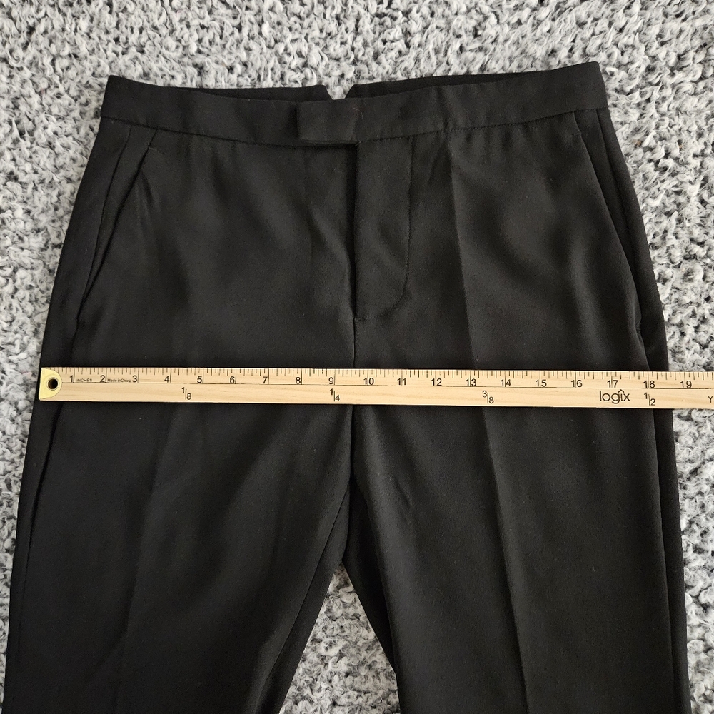 Zara Women's Black Flare Pants Small S 30x34 Long Tall Bootcut Dress Trousers - Picture 8 of 12